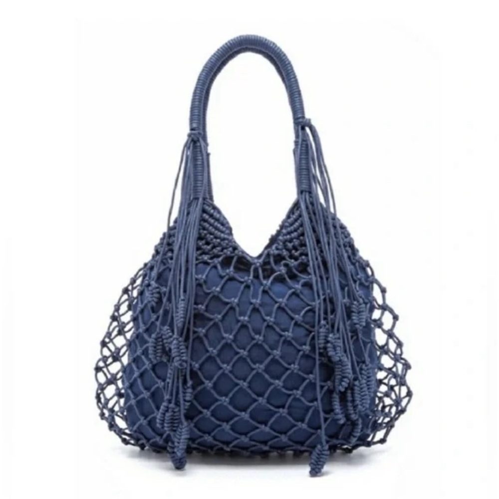 Monserrat de Luca Macrame net tote bag